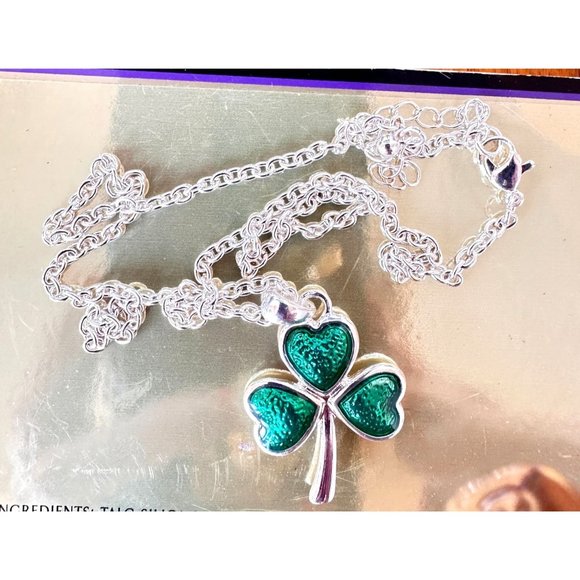 Shamrock Necklace Pendant 18 inch Chain St Patrick's Day Parade Party Ir… - Picture 4 of 12